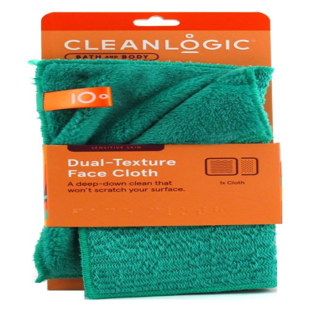 Clean Logic Bath & Body Dual Texture Face Cloth (Pack of 3)
