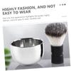 balacoo 3pcs Stainless Steel Barber Shaving Bowl Capacity Shaving Lather Bowl for Men Shave Soap Container view 3