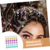 HONMEET 100pcs Metal Dreadlocks Crown Shape Hair Braid Accessories for Dreadlocks Adjustable Hair Decoration for Parties Weddings and Fashion Shows view 3