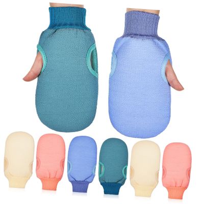 Balacoo 8 Pcs Exfoliating Gloves Exfoliating Scrubber Shower Exfoliating Glove for Body Bath Mitt Natural Loofah Exfoliating Mitten for Body Men and Women Polyester Take a Bath