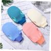 Balacoo 8 Pcs Exfoliating Gloves Exfoliating Scrubber Shower Exfoliating Glove for Body Bath Mitt Natural Loofah Exfoliating Mitten for Body Men and Women Polyester Take a Bath view 3