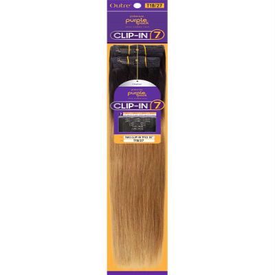 Outre Human Hair Purple Pack Yaki Clip-In 7pcs 18" (C4/30)