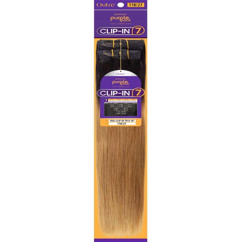 Outre Human Hair Purple Pack Yaki Clip-In 7pcs 18" (C4/30)