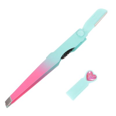IWOWHERO Eyebrow Grooming Tool Eyebrow Trimmer Comb Tweezer for Men Women Ergonomic Design Eyelash Care Stylish Gradient
