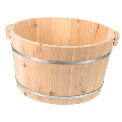 Beaupretty Foot Soak Tub Home Wash Bucket Wood Pedicure Basin Wood Foot Bath Bucket for Boys and Girls Adults