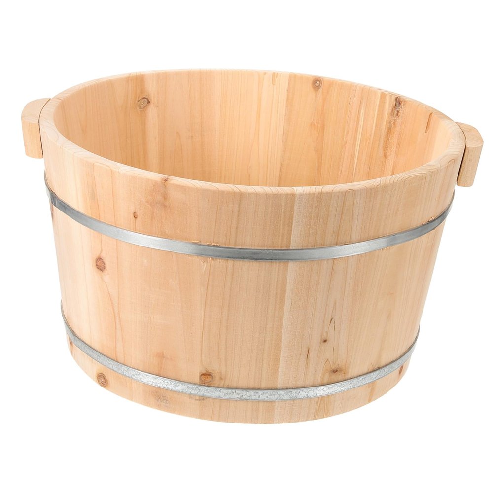 Beaupretty Foot Soak Tub Home Wash Bucket Wood Pedicure Basin Wood Foot Bath Bucket for Boys and Girls Adults