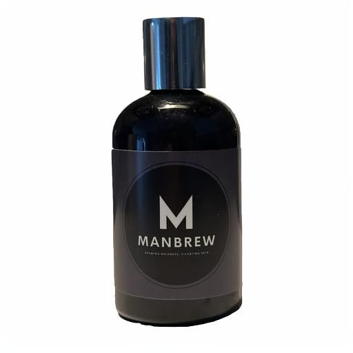 MANBREW Mens Body Lotion - Fireside Brew - Hydrates- Anti-aging - Soothing. 4 Oz. Made in USA. Creative gift idea formulated for men.