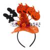 CHILDWEET Pumpkin Headband Witch Hat Orange Halloween Headband Hair Band Adult Party Hair Decor view 1