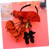 CHILDWEET Pumpkin Headband Witch Hat Orange Halloween Headband Hair Band Adult Party Hair Decor view 2