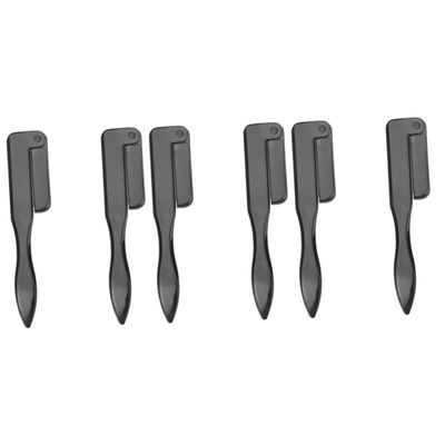 balacoo 6pcs Folding Stainless Steel Brow and Eyelash Comb Ergonomic Eyelash Separator Brush for Precise Makeup Application Portable Beauty Tool for Travel and Daily Use