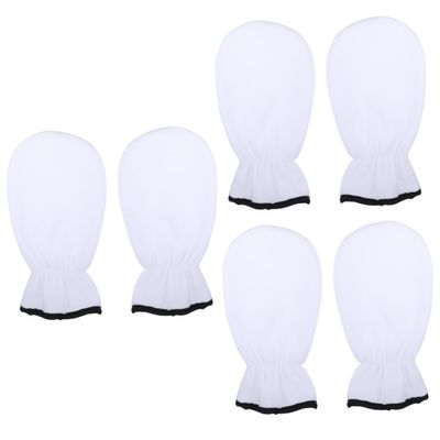 Balacoo 3 Pairs Exfoliating Hand Mask Fingerless Mittens Beauty Care Gloves Hand Moisturizing Gloves Gel Gloves Dry Hands Gloves Skin Care Gloves Hand Use Care Bag White Miss Flannel, Whitex3pcs