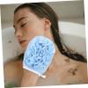 balacoo 2pcs Exfoliating Shower Wipe Skin Cleaning Bath Flower for All Skin Types Grey for Gentle Body Scrubbing and Foaming view 4