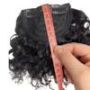 Afro Curly 100% Human Hair Bangs Soft Fluffy Kinky Curly Human Hairpieces for Black Women Clip in on Hair Extensions (Dark Brown) view 4