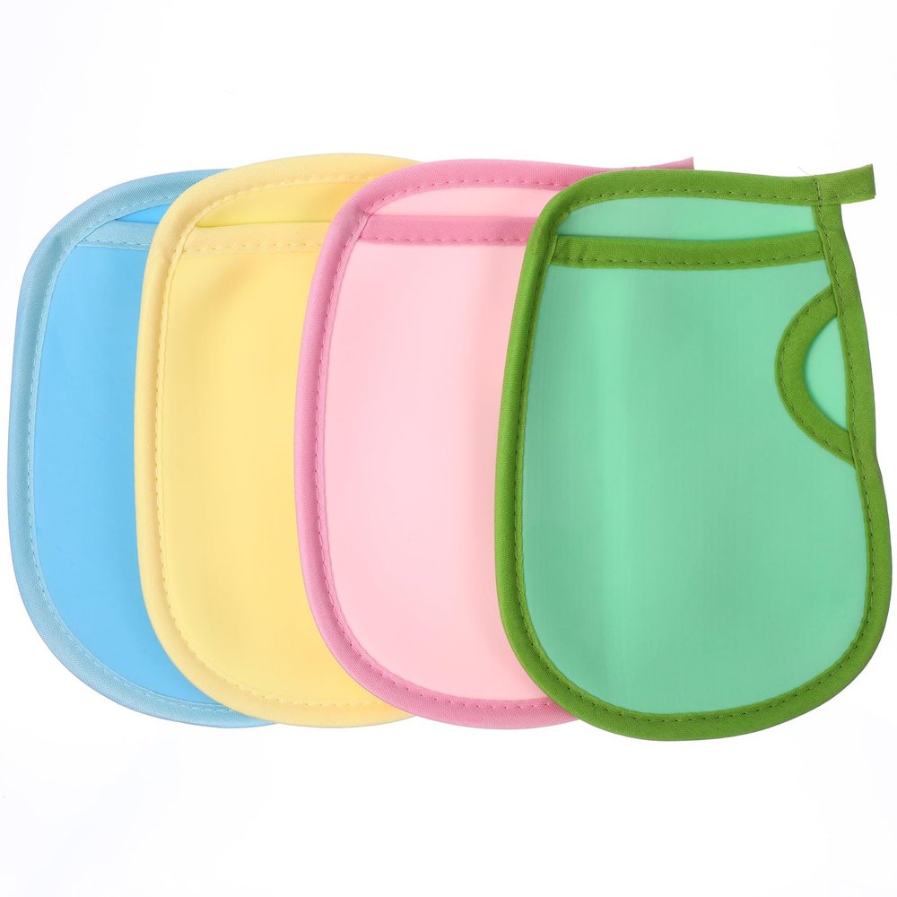 4pcs Glove Bath Towel Household Cleaning Gloves Foaming Body Wash Body Massage Tools Bath Loofah Glove Hand Bath Mitt Bath Tools Exfoliating Shower Glove Bathing Supplies Spa Pva