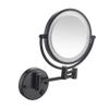 8 Inch LED Lighted Wall Mounted Makeup Mirror with Magnification,Double Sided Swivel Vanity Mirror for Bathroom,360 Degree Rotation,Flexible Gooseneck,and Locking Suction (Matte Blac ( Color : Matte B view 1