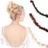 WUODHTW Messy Bun Hair Piece Claw Clip Messy Bun Hair Piece Curly Wavy wig pieces Women's ponytail hair loop fluffy ball wig(2pcs) view 2