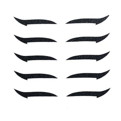 HEPYLAIFU eyelid tape for hooded eyes invisible Reusable Shiny Eyeliner Stickers, Double Eyelid Sticker for Women Dress Up birthday gift (Color : Bla, Size : 10pcs)