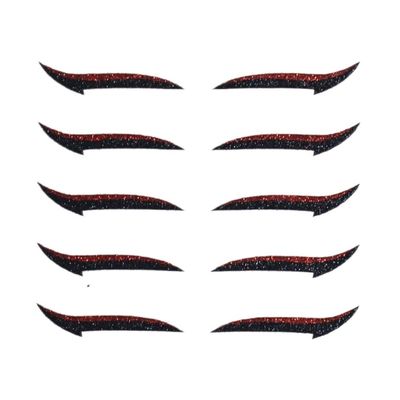 HEPYLAIFU eyelid tape for hooded eyes invisible Reusable Shiny Eyeliner Stickers, Double Eyelid Sticker for Women Dress Up birthday gift (Color : Red, Size : 10pcs)