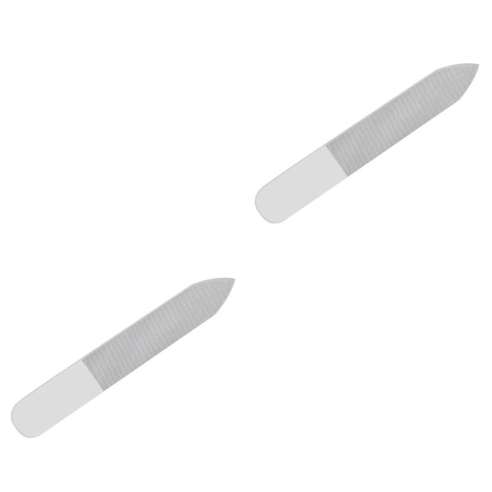 balacoo 2pcs Double-Sided Glass Nail File Professional Manicure Tool for Smooth and Shiny Fingernails for Natural and False Nails for Art Learners and Professionals