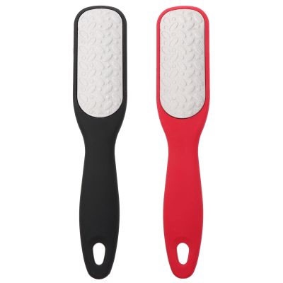 minkissy 2pcs Stainless Steel Foot File Foot Files Dead Skin Remover Foot Rasp Pedicure Tools for Dead Skin (Black Red)