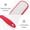 minkissy 2pcs Stainless Steel Foot File Foot Files Dead Skin Remover Foot Rasp Pedicure Tools for Dead Skin (Black Red) view 3