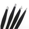 Beaupretty 12pcs Stainless Steel Eyebrow Tweezers Flat Tips Precision Tweezers for Eyebrows Portable Grooming Kit Storage Bag view 4