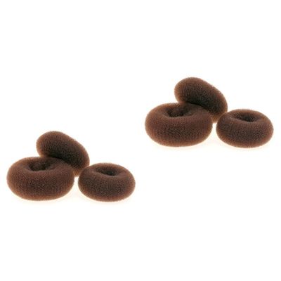 balacoo 6pcs Hair Donut Bun Maker Effortless Bun Ring for Women Curly Hair Scrunchie