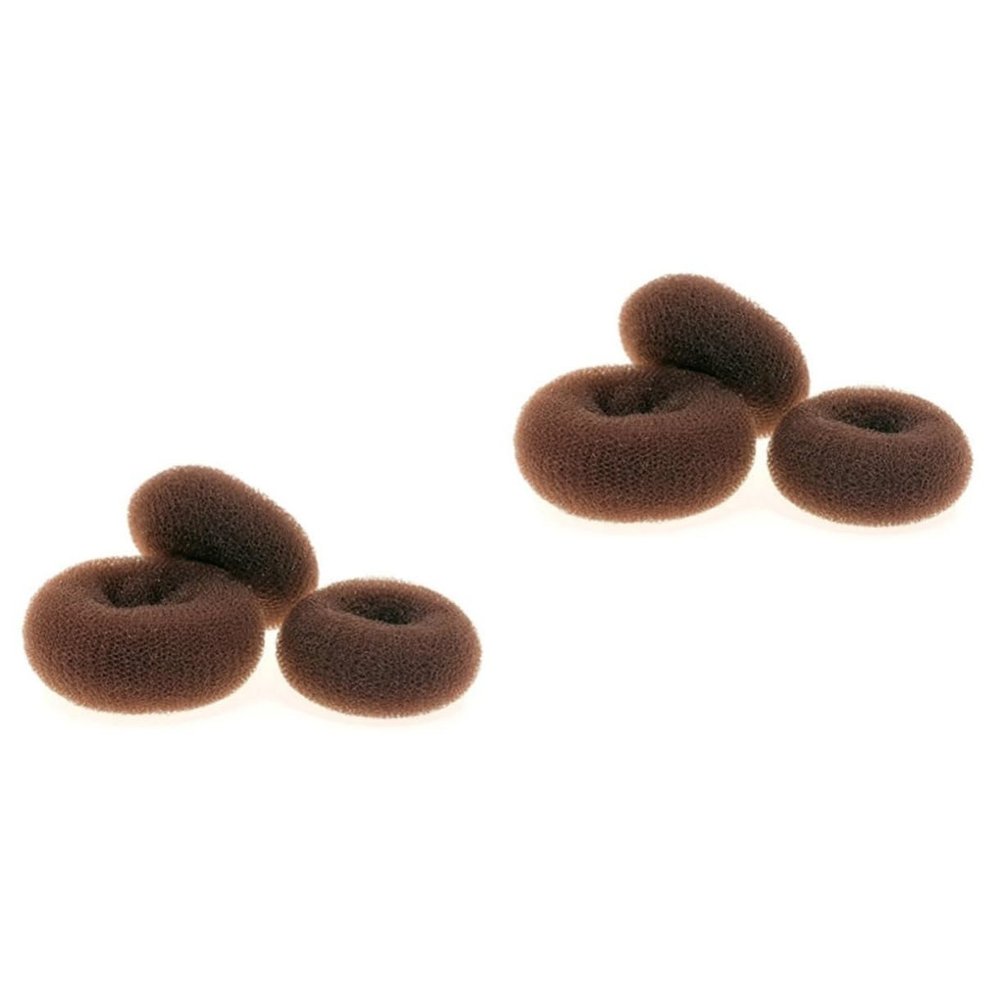 balacoo 6pcs Hair Donut Bun Maker Effortless Bun Ring for Women Curly Hair Scrunchie