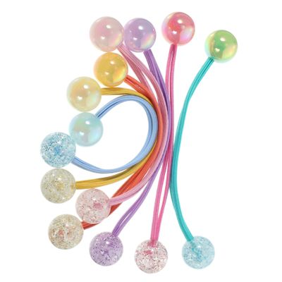 14 Pcs Double Ball Hair Ties for Girl Ball Hair Ropes Tie for Little Girl Elastic Ties Rope Elastic Tie Ponytail Holder