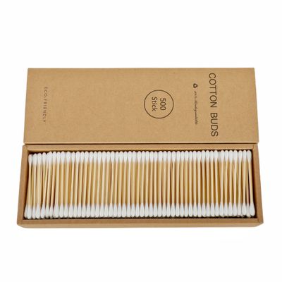 2000 PCs Premium Cotton Swabs Natural Cotton Buds Biodegradable Organic Double Tips for Ear Wax Removal (2000PCs,White)
