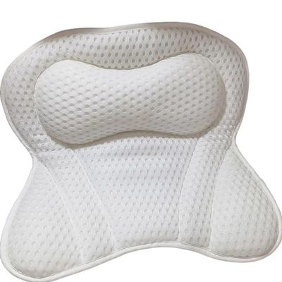 Bath Pillow Almohada De Bao De Masaje De Mariposa Blanca Suave 3D Con Ventosas, Cojn Esponjoso para Baera De SPA, Herramienta De Relajacin Cmoda para Cuello Y Espalda Bathtub Pillow