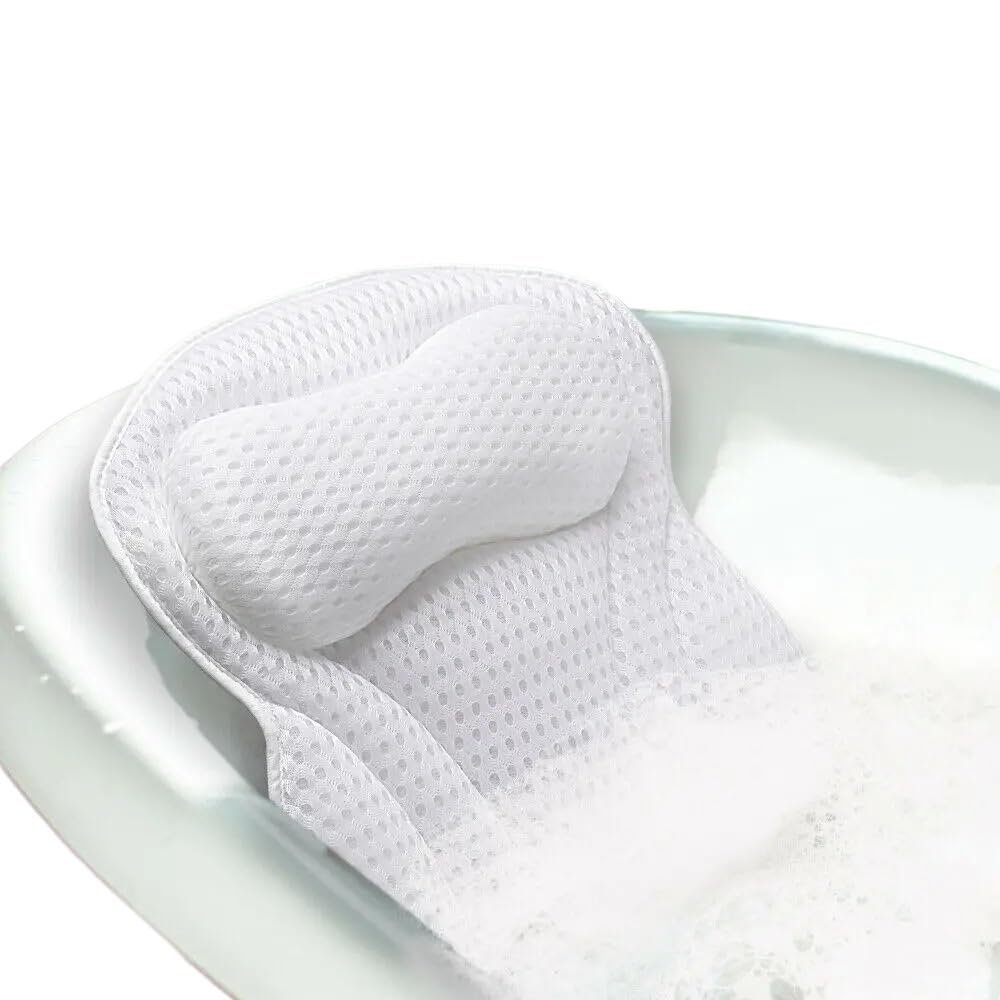 Bath Pillow Almohada De Bao De Malla Antideslizante para SPA, Soporte para El Cuello Y La Espalda, Reposacabezas, Accesorios para El Hogar Bathtub Pillow