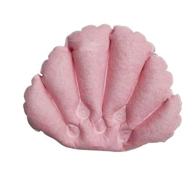 Bath Pillow Almohada De Bao Inflable En Forma De Concha Multicolor, Pao De Toalla Suave, Almohada De Cuello De Spa De PVC, Accesorios De Bao De Masaje Cmodos Bathtub Pillow (Color : Pink, Size :