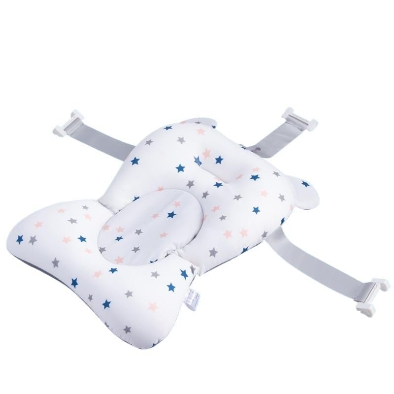 Bath Pillow Cojn De Bao Porttil para Beb Recin Nacido, Asiento Antideslizante, Baera Flotante, Soporte De Ducha, Alfombrilla De Seguridad Bathtub Pillow (Color : White Star)