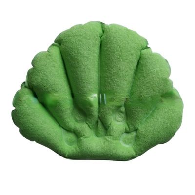 Bath Pillow Almohada De Bao Inflable En Forma De Concha Multicolor, Pao De Toalla Suave, Almohada De Cuello De Spa De PVC, Accesorios De Bao De Masaje Cmodos Bathtub Pillow (Color : Green, Size