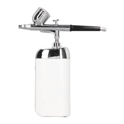 Oxygen Facial Portable Airbrush Cordless Handheld USB Charging Facial Mist Sprayer for Cake Decoration Handheld, Portable and Professional Skincare Magic (White)