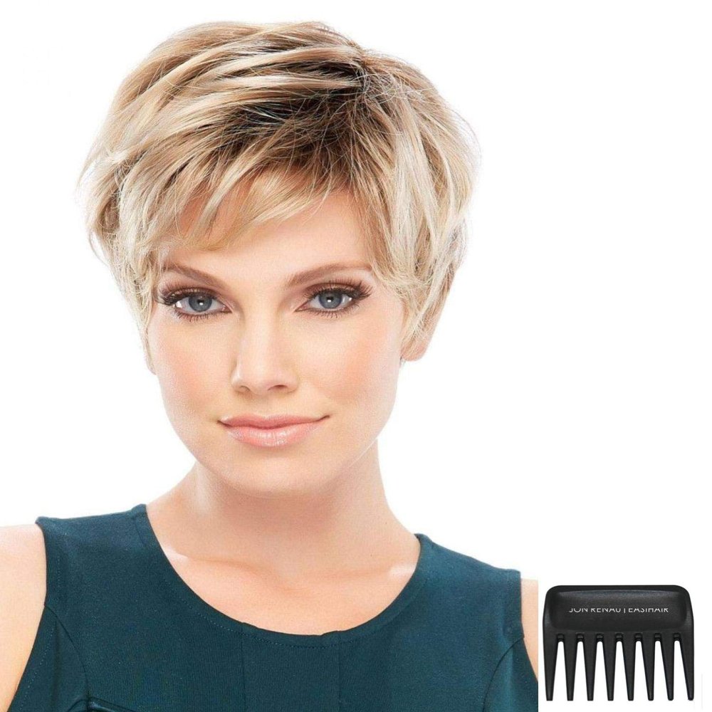 Bundle - 3 Items: Allure Wig by Jon Renau, Christy's Wigs Q & A Booklet & Wide Tooth Comb - Color: 101F48T