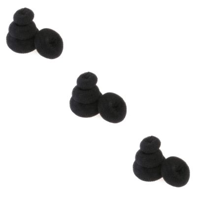 balacoo 12pcs Hair Bun Maker Small Medium Large Plus Large Easy to Use Donut Styler for Neat Charming Updos for Weddings Parties and Daily Styling Black