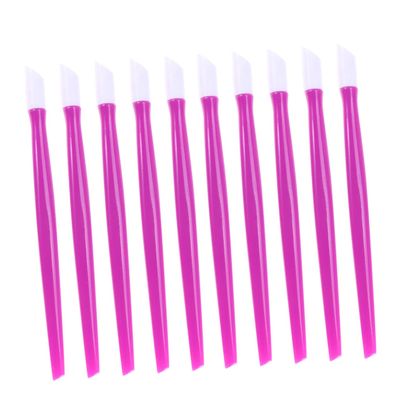 balacoo 100pcs Purple Plastic Cuticle for Nail Care Lightweight Ergonomic Dead Skin Remover Sticks for Professional Home Manicure and Pedicure