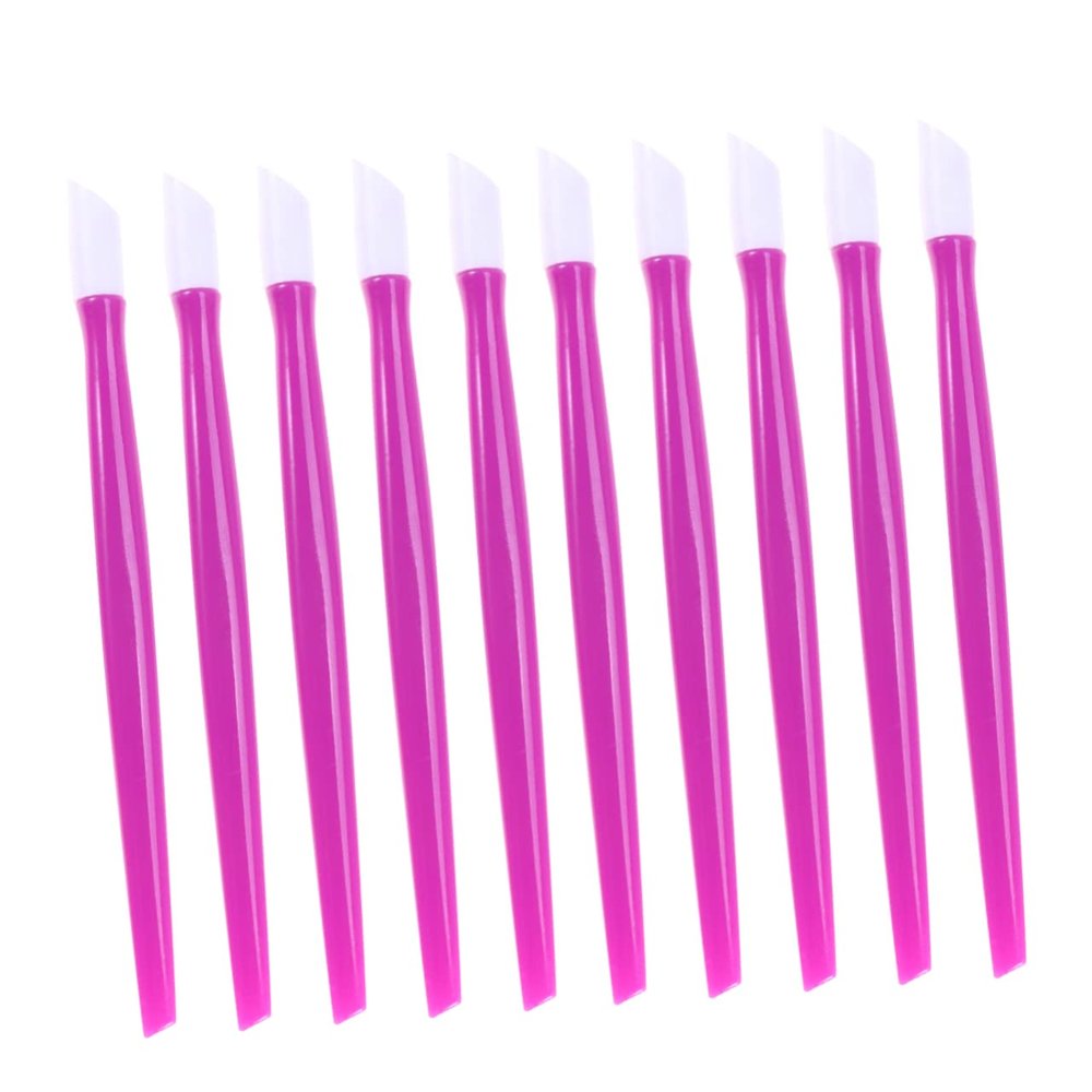 balacoo 100pcs Purple Plastic Cuticle for Nail Care Lightweight Ergonomic Dead Skin Remover Sticks for Professional Home Manicure and Pedicure