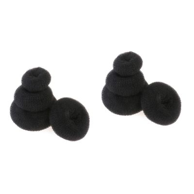 balacoo 8pcs Hair Bun Maker Donut Bun Styling Tool for Women Includes Small Medium Large Plus Black for Weddings Proms Daily Use Dance