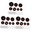 balacoo 66pcs Hair Bun Maker Set Coffee Hair Styling Accessories for Elegant Updos Includes Donut Shaped Clips U-shaped Pins and Elastic Ropes for Dance and Recital Use view 1