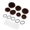balacoo 66pcs Hair Bun Maker Set Coffee Hair Styling Accessories for Elegant Updos Includes Donut Shaped Clips U-shaped Pins and Elastic Ropes for Dance and Recital Use view 4