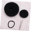 balacoo 44pcs Bun Maker Set Black Hair Styling Accessories U-shaped Clips Elastic Hair Ropes Bun Tools for Elegant Updos Suitable for Dance Boys and Girls Hairstyles view 3