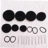balacoo 44pcs Bun Maker Set Black Hair Styling Accessories U-shaped Clips Elastic Hair Ropes Bun Tools for Elegant Updos Suitable for Dance Boys and Girls Hairstyles view 4