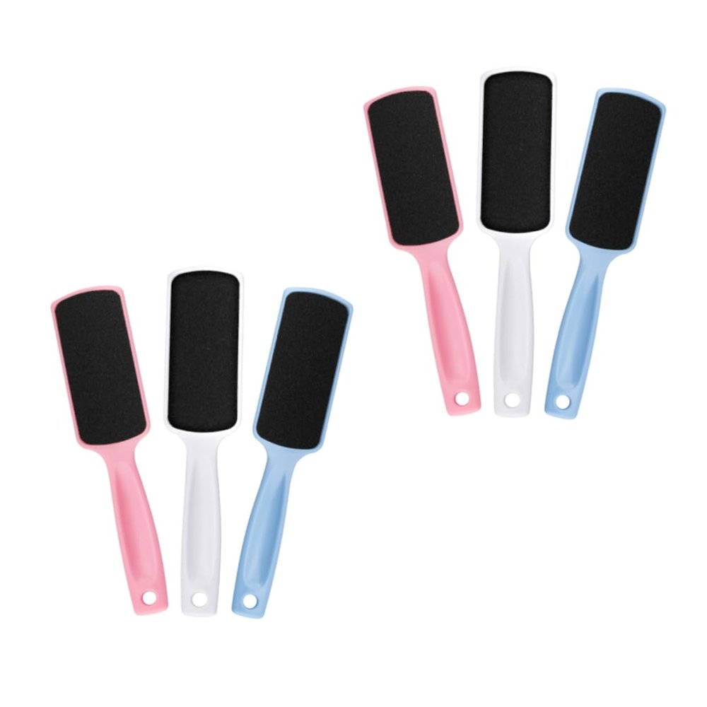 balacoo 6pcs Double-Sided Sandpaper Foot File Durable Exfoliating Pedicure Tool for Removing Hard Skin and Calluses Random Colors for Home Use