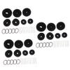 balacoo 66pcs Bun Maker Kit for Hair Styling Includes Large Medium Small Donut U-shaped Clips and Elastic Ropes Hair Accessories for Elegant Updos and Dances Black view 1