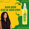Black Queen Olive Oil Sheen Spray for Locs, Dreadlocks, Twists, Braids, Cornrows, 4C Hair - Moisturizing, Refreshing - 2 oz- Made in the USA (Pack of 3) view 2