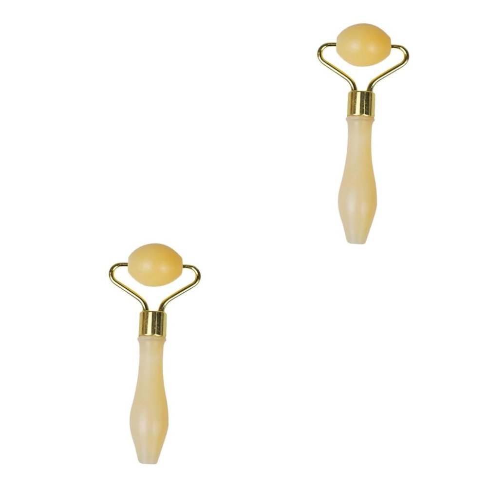 Beaupretty 2pcs Jade Gua Sha Facial Tool Natural Beauty Roller Eye Massager for Skin Care