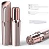 Facial Hair Remover for Women, Painless Hair Removal Device Portable Womens for Lip, Chin with USB Rechargeable, Rose Gold view 1